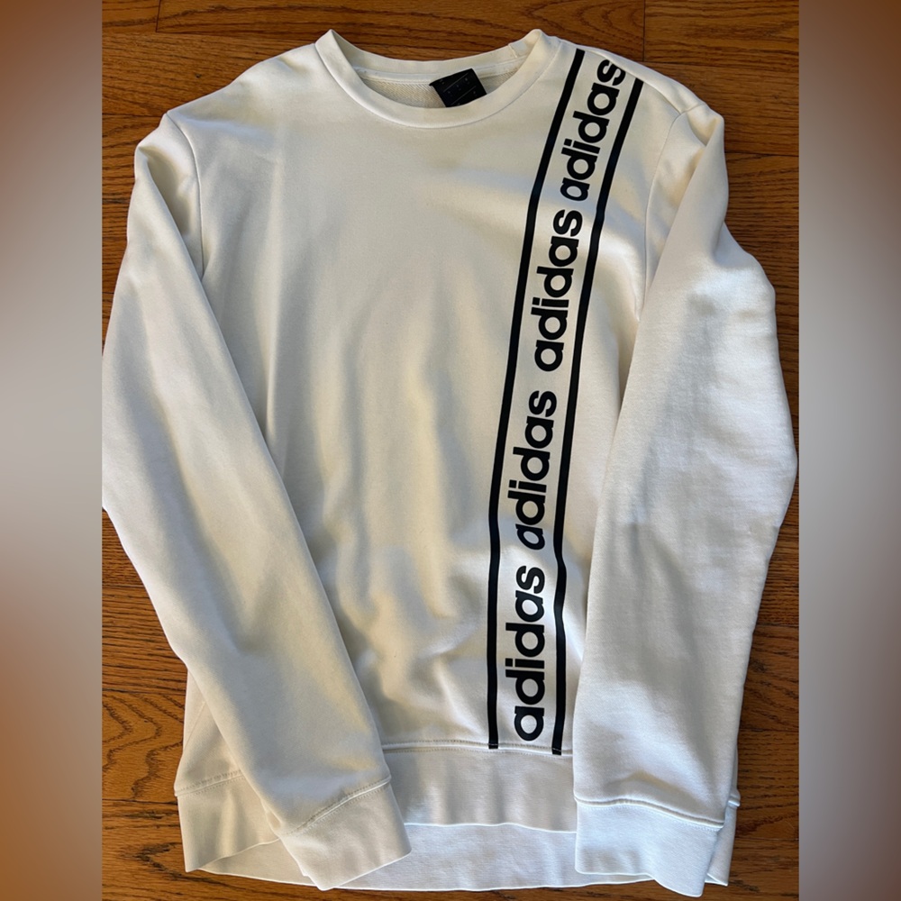 Adidas White Crewneck